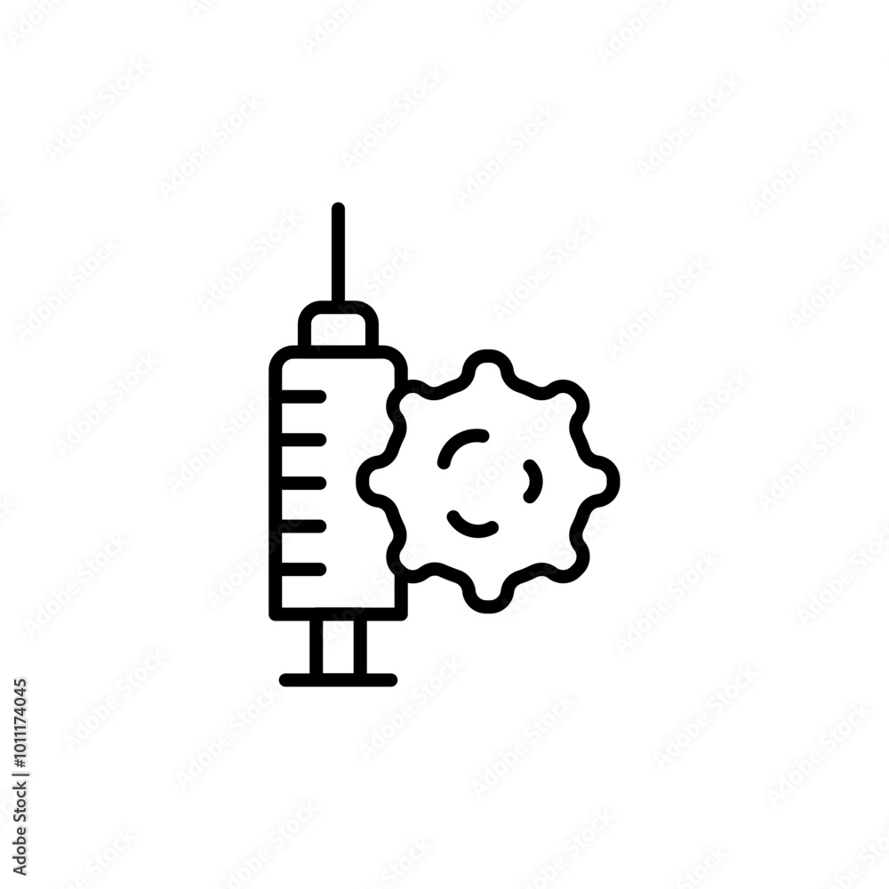 Cancer medicine outline icons, minimalist vector illustration ,simple transparent graphic element .Isolated on white background