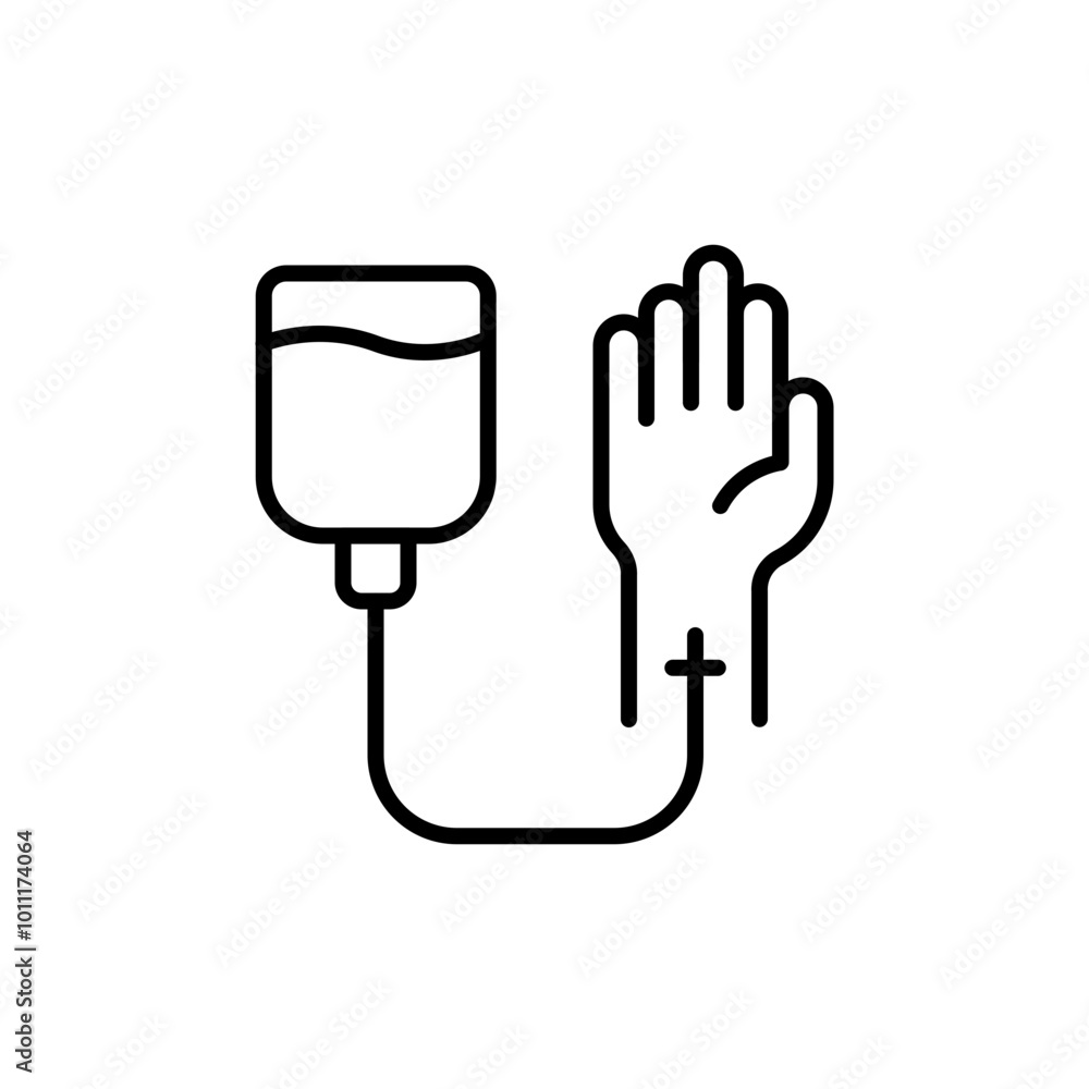 Obraz premium Infusion outline icons, minimalist vector illustration ,simple transparent graphic element .Isolated on white background