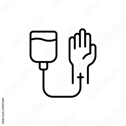 Infusion outline icons, minimalist vector illustration ,simple transparent graphic element .Isolated on white background