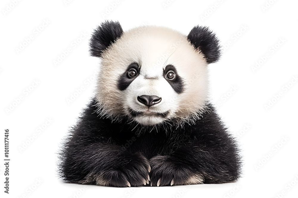 Cute panda isolated on white background Cute panda isolated on white background
