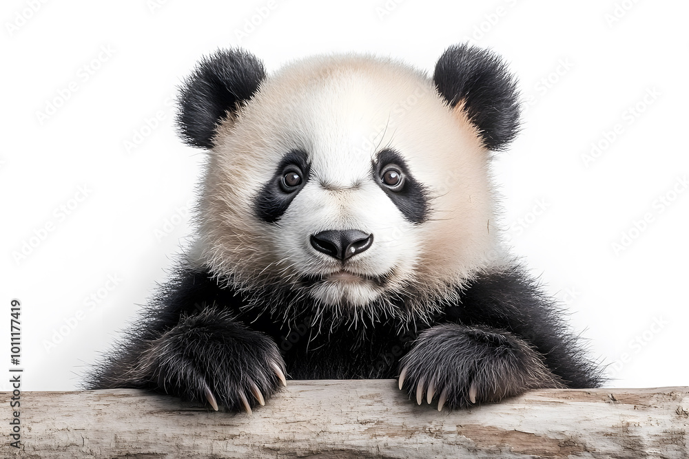 Fototapeta premium Cute panda isolated on white background