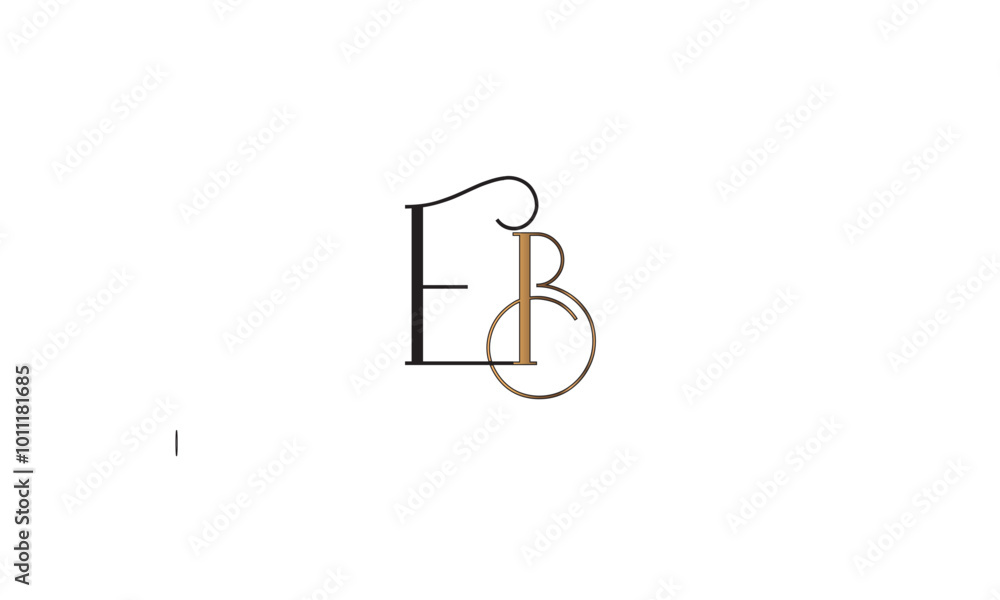 EB, BE, B, E Abstract Letters Logo Monogram EB, BE, B, E Abstract Letters Logo Monogram