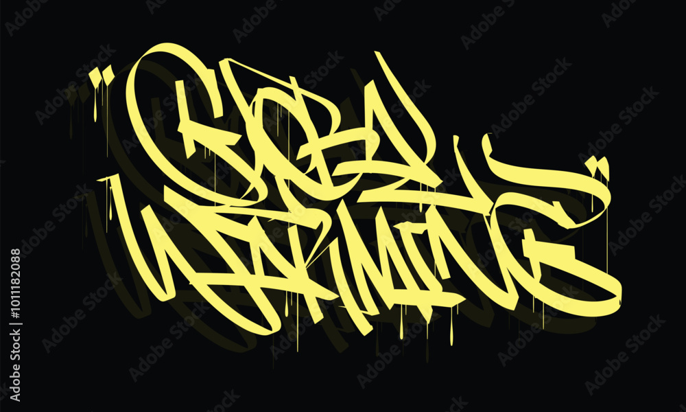 Obraz premium GLOBAL WARMING graffiti tag style design