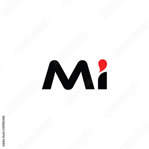 Letter Mi Logo Design
