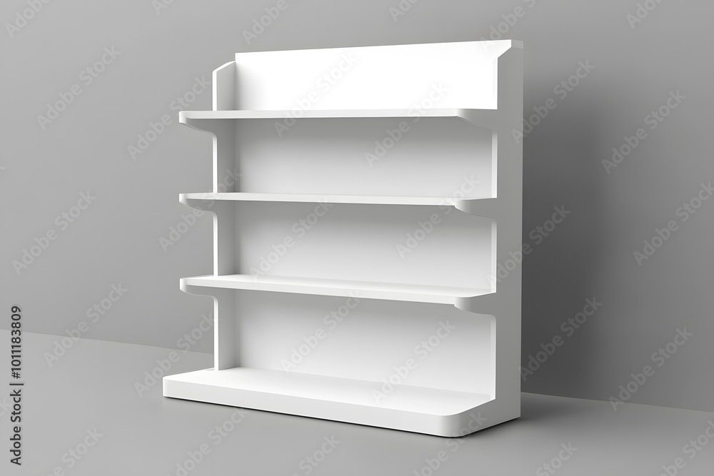 3d White Empty Product Display For Supermarket With Shelves mock up Isolated on white background. Retail shelf, ,display mockup. 3d White Empty Product Display For Supermarket With Shelves mock up Isolated on white background. Retail shelf, ,display mockup.