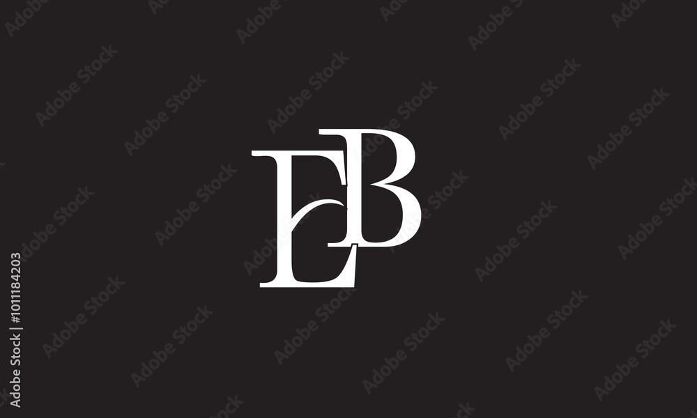 EB, BE, B, E Abstract Letters Logo Monogram EB, BE, B, E Abstract Letters Logo Monogram
