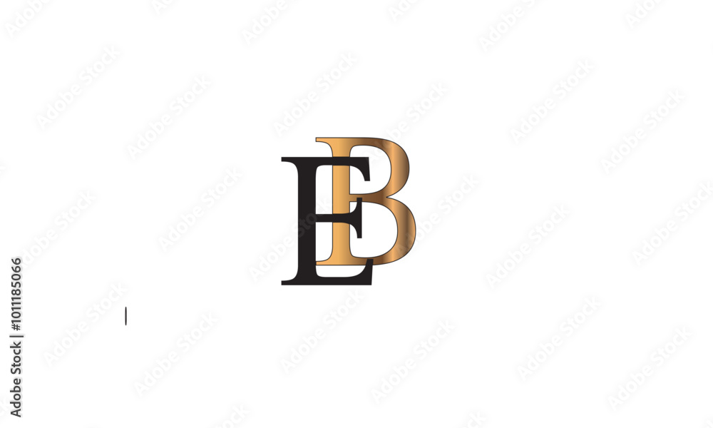EB, BE, B, E Abstract Letters Logo Monogram EB, BE, B, E Abstract Letters Logo Monogram