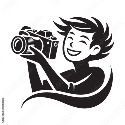 Photographer Silhouette with Camera