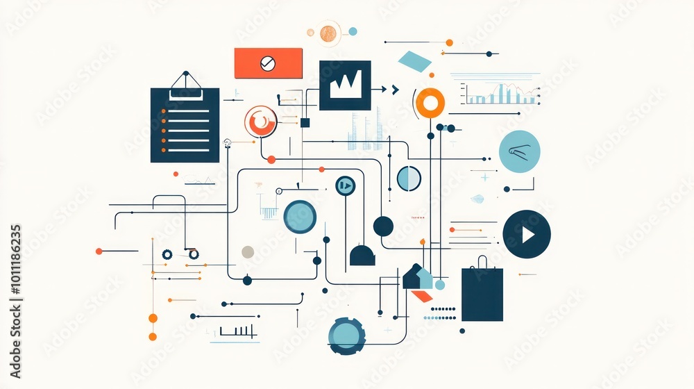A company integrating digital automation into its workflow processes, improving task management and operational efficiency A company integrating digital automation into its workflow processes, improving task management and operational efficiency