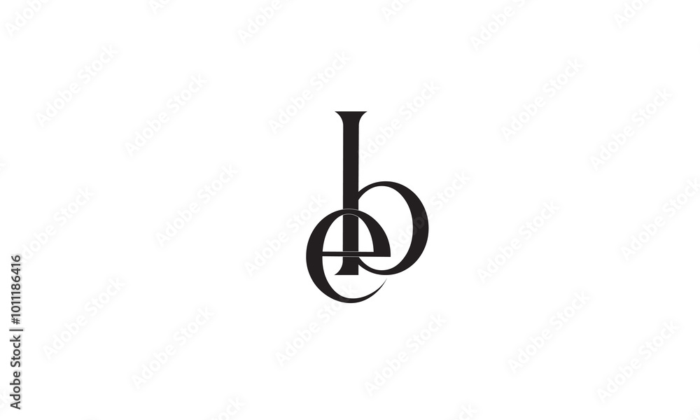 EB, BE, B, E Abstract Letters Logo Monogram EB, BE, B, E Abstract Letters Logo Monogram
