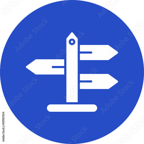 Signpost Vector Icon