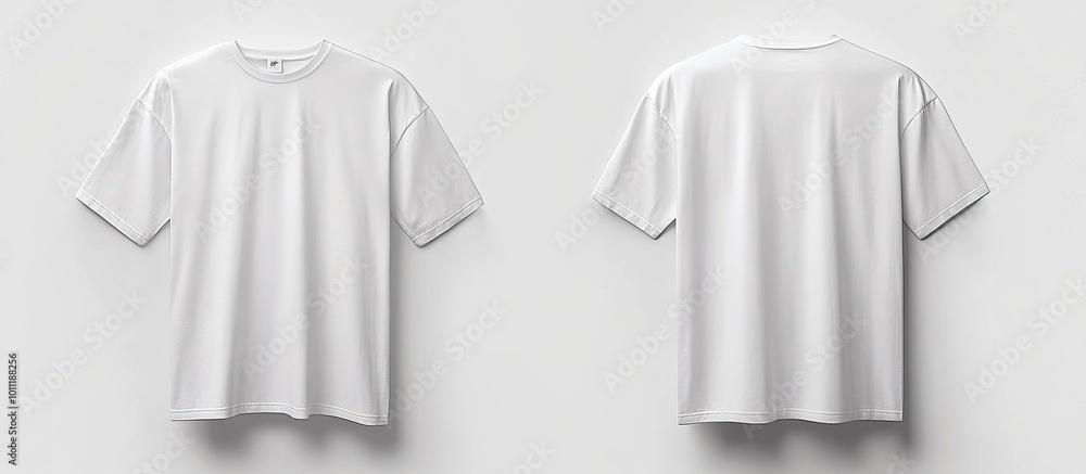 White T-Shirt Mockup: Front and Back View White T-Shirt Mockup: Front and Back View