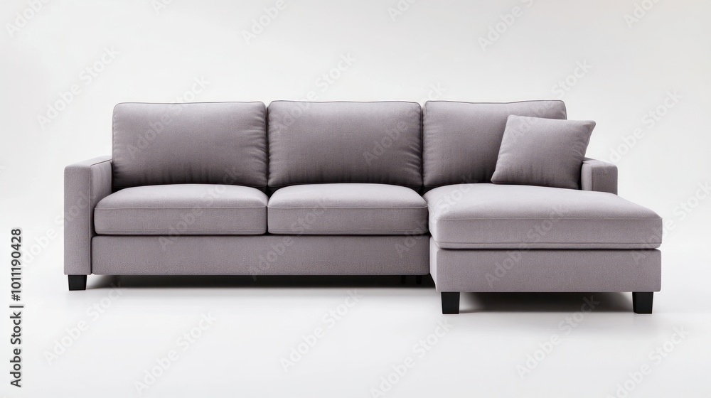 Modern Grey Sectional Sofa with Chaise Lounge. Modern Grey Sectional Sofa with Chaise Lounge.