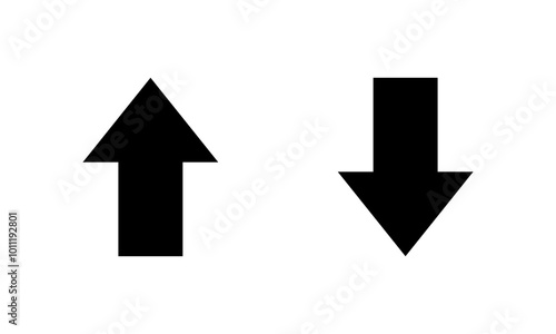 Up and down arrow icon in trendy style. Upward and downward sign symbol
