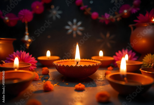 Happy Diwali Greeting Card Templates - Festive Art for Diwali Celebrations