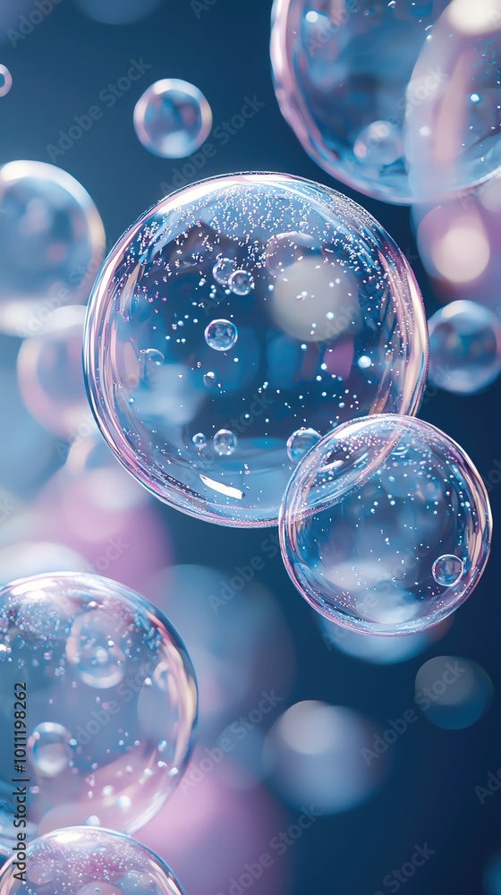 custom made wallpaper toronto digitalpastel tone soft modern abstract background Colorful soap bubbles on a blurred background