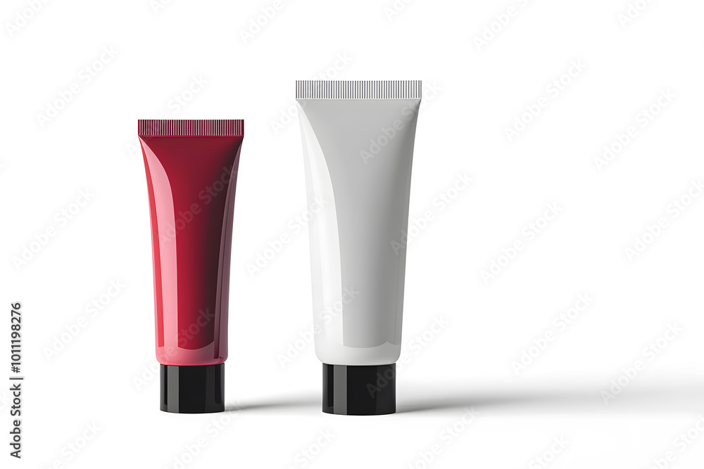 Tubes for cosmetic packaging mock up isolated on white background Tubes for cosmetic packaging mock up isolated on white background