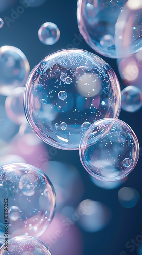 Wallpaper Mural pastel tone soft modern abstract background Colorful soap bubbles on a blurred background Torontodigital.ca