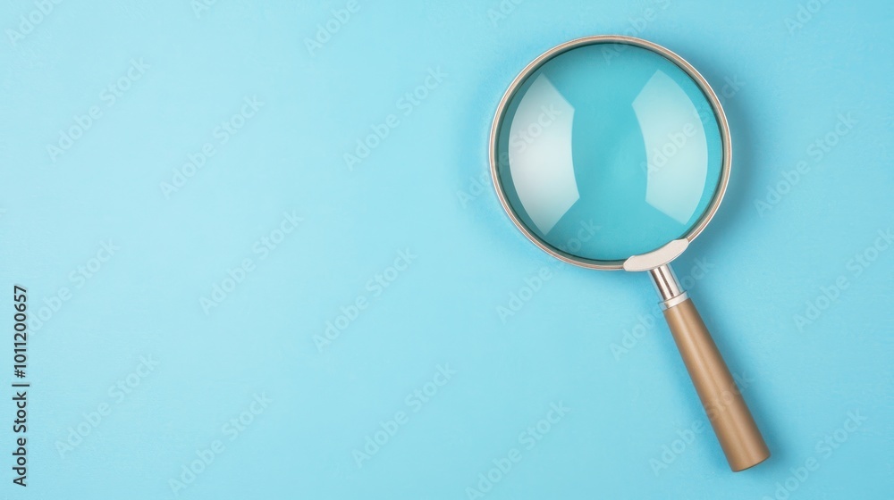 custom made wallpaper toronto digitalMagnifying Glass on Blue Background.
