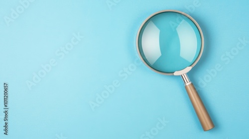 Wallpaper Mural Magnifying Glass on Blue Background. Torontodigital.ca