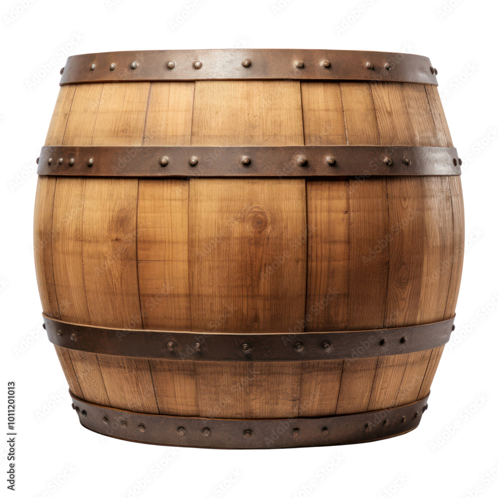 Fototapeta premium PNG Old wooden wine barrel keg old.