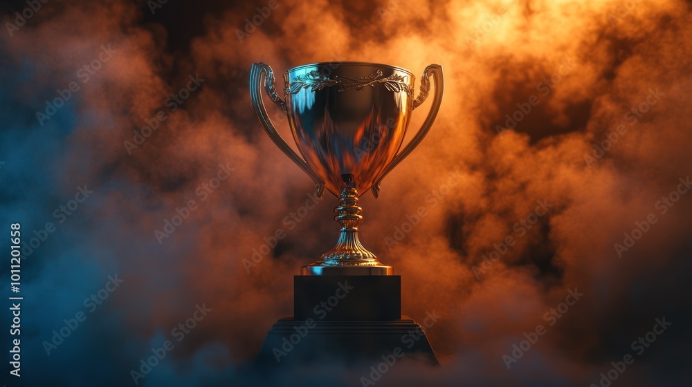 Golden Trophy in Smoky Ambiance Golden Trophy in Smoky Ambiance