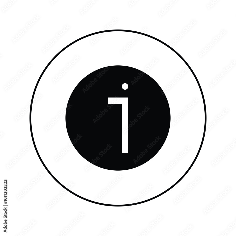 Info solid icon with circle. Info solid icon with circle.