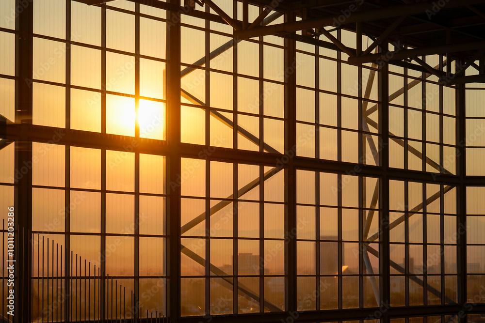 Obraz premium sunset in the city