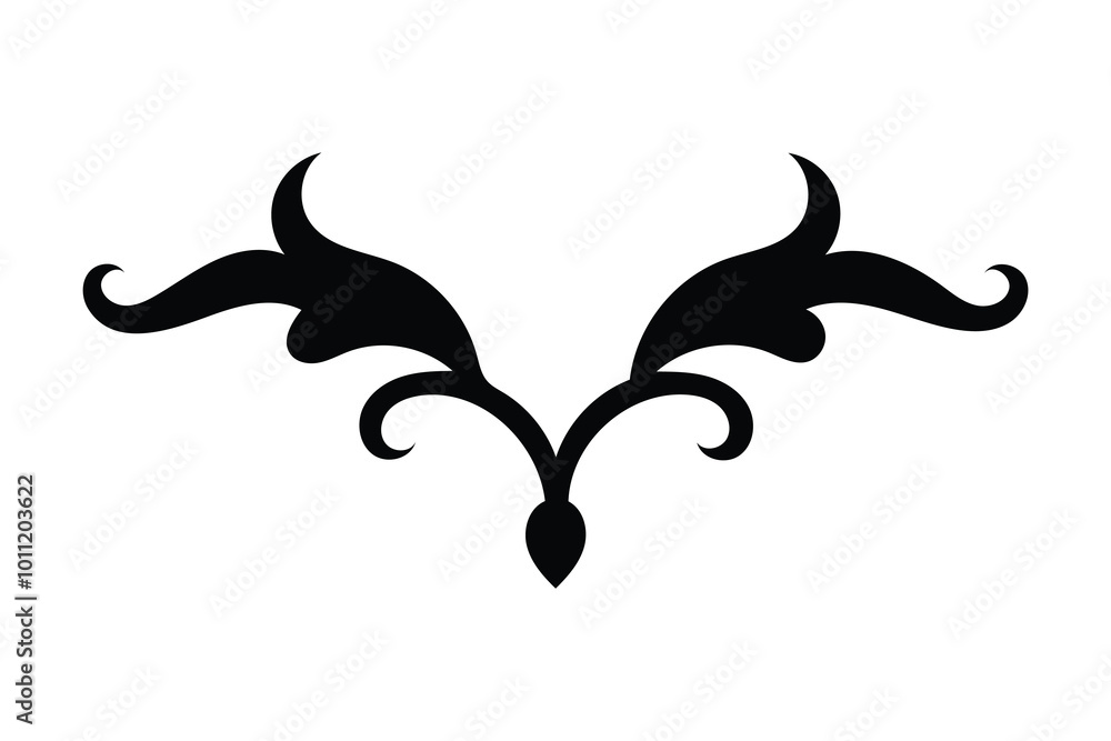 Obraz premium Refined Black Flourish for Vintage and Modern Designs
