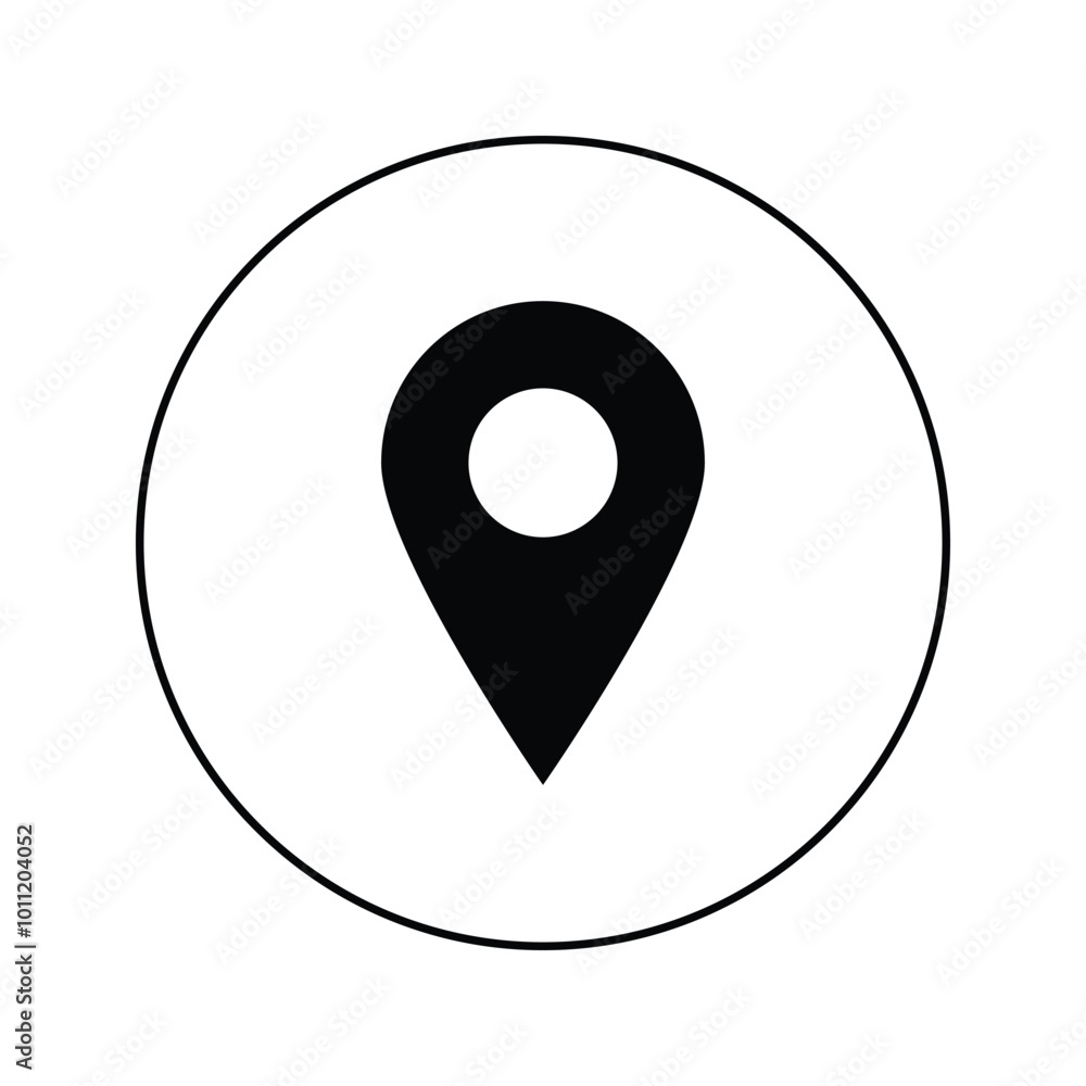 Location icon solid icon with circle. Location icon solid icon with circle.