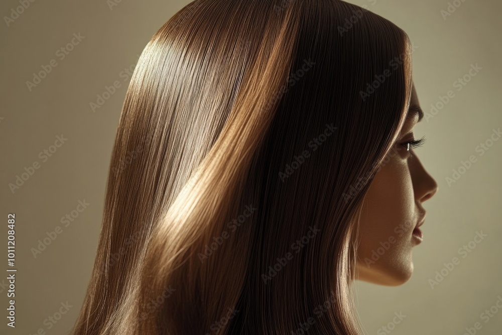 Close-up of Woman with Long Shiny Hair Flowing Elegantly Close-up of Woman with Long Shiny Hair Flowing Elegantly