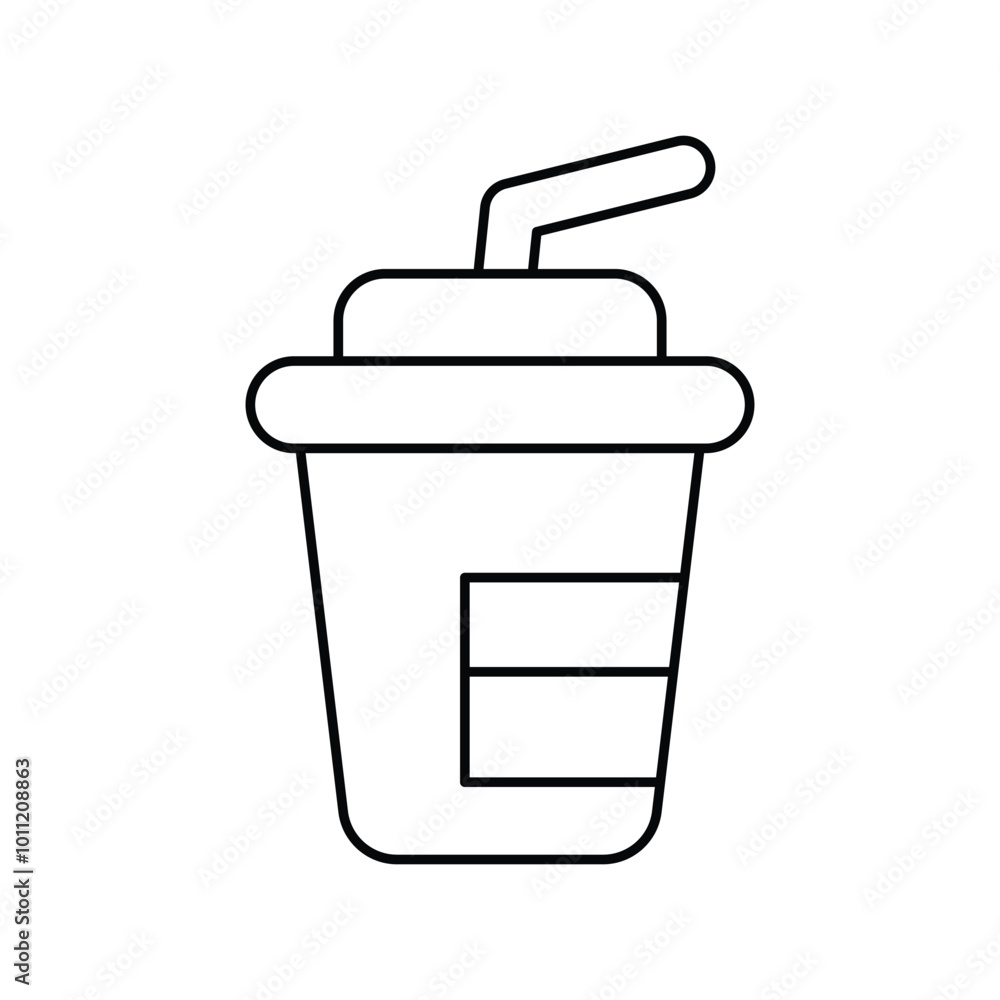 Juice line icon with white background vector stock illustration Juice line icon with white background vector stock illustration