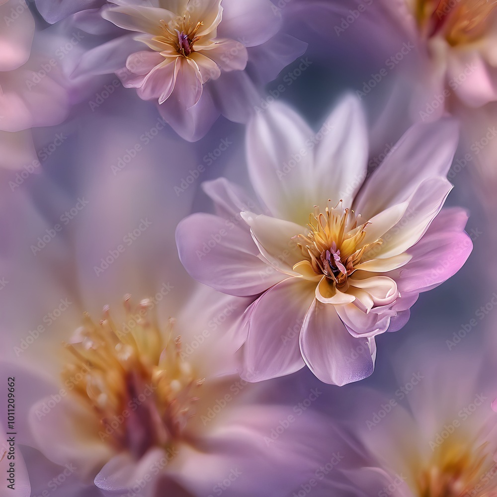 Fototapeta premium Petal Artistry: Macro Photography Showcasing Floral Textures