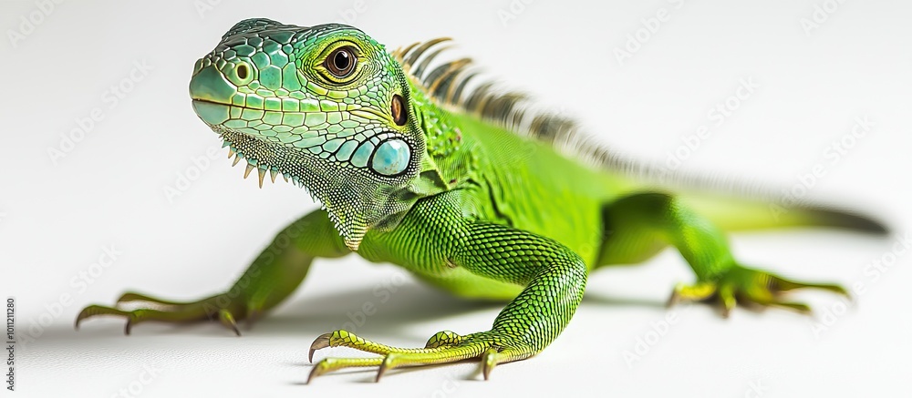 Obraz premium Green Iguana Portrait