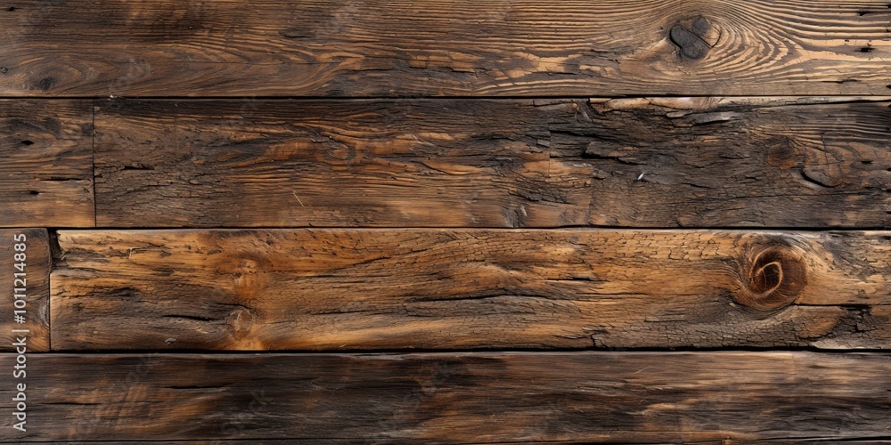 The Aged and Weathered Texture of Reclaimed Wood, Its Knots and Grain Telling Stories of Time and Use
