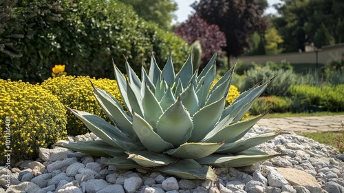 Agave in Balchik's garden photo