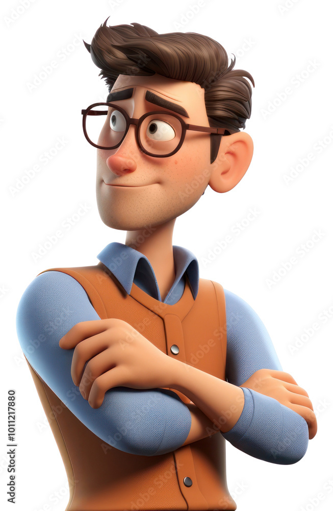 PNG Cartoon white background standing portrait. PNG Cartoon white background standing portrait.