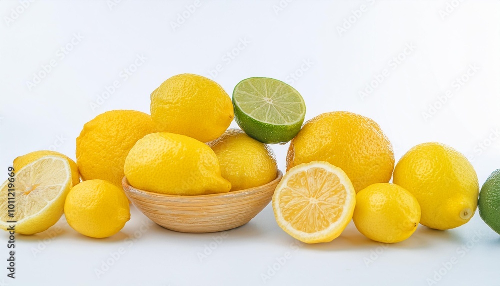 Lemon on white background. Lemon Fruit Isolated. Lemon on white background. Lemon Fruit Isolated.