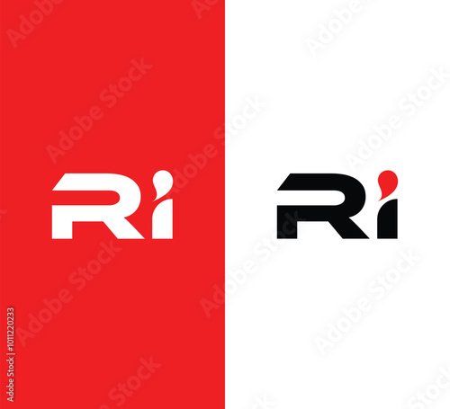 Letter Ri logo design