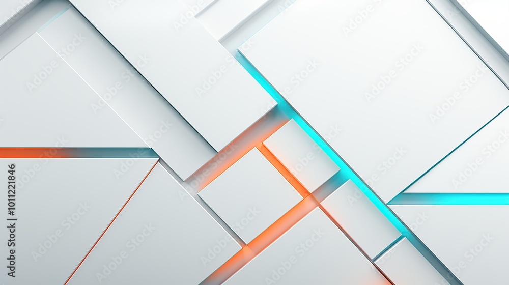 Abstract Geometric Pattern with White, Orange, and Blue Lines Abstract Geometric Pattern with White, Orange, and Blue Lines
