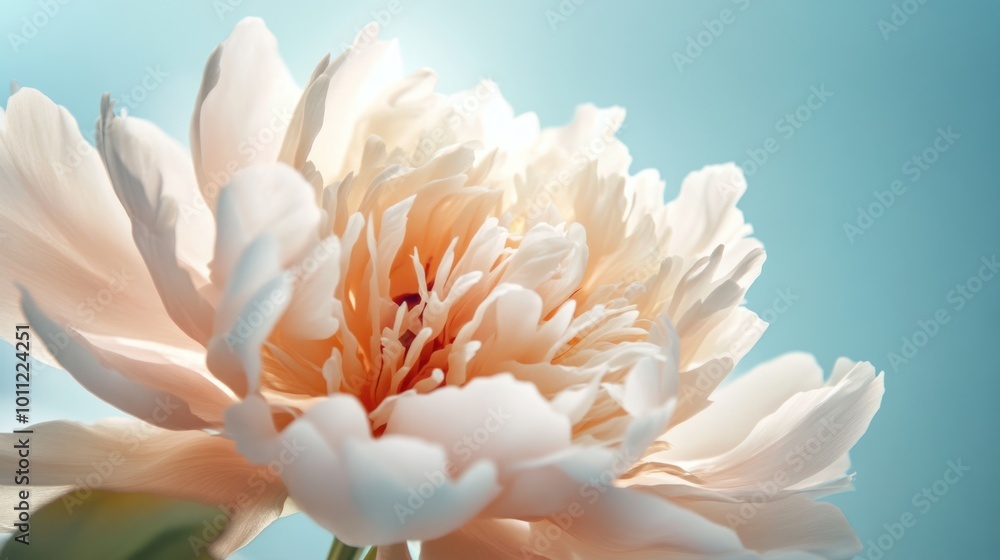 Close-up of a Delicate Peony Flower Close-up of a Delicate Peony Flower