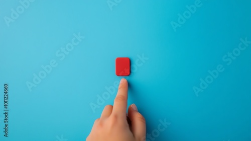 Fingers pressing a Vote button on a touchscreen, digital voting, modern elections