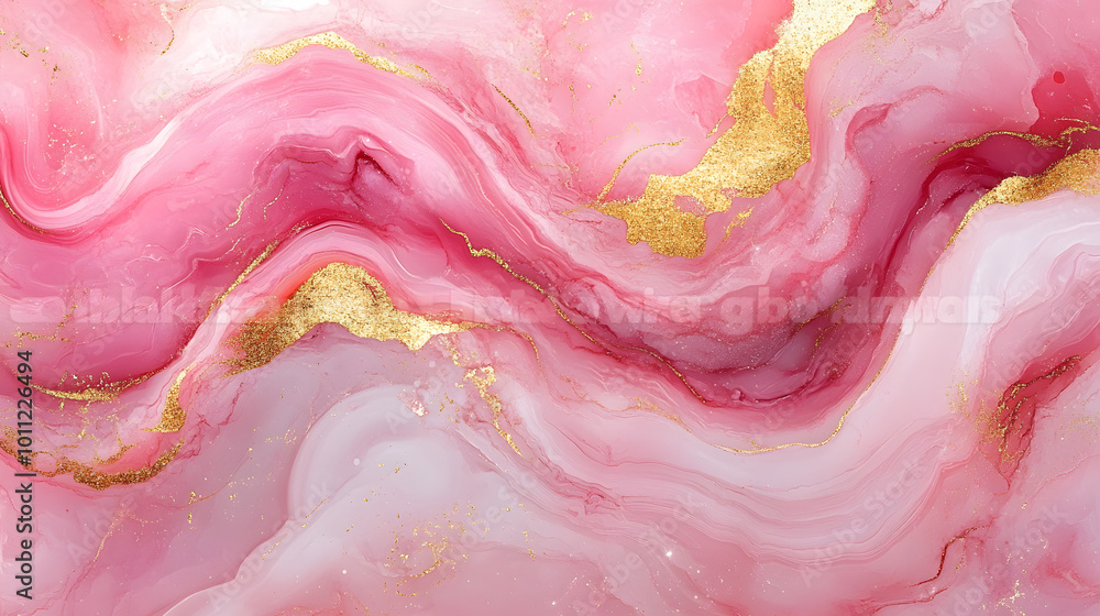 Pink and gold marble background with soft fluid lines, creating an elegant and luxurious appearance. The gentle swirls and gradients in pink and gold tones provide a stylish backdrop suitable for vari Pink and gold marble background with soft fluid lines, creating an elegant and luxurious appearance. The gentle swirls and gradients in pink and gold tones provide a stylish backdrop suitable for vari