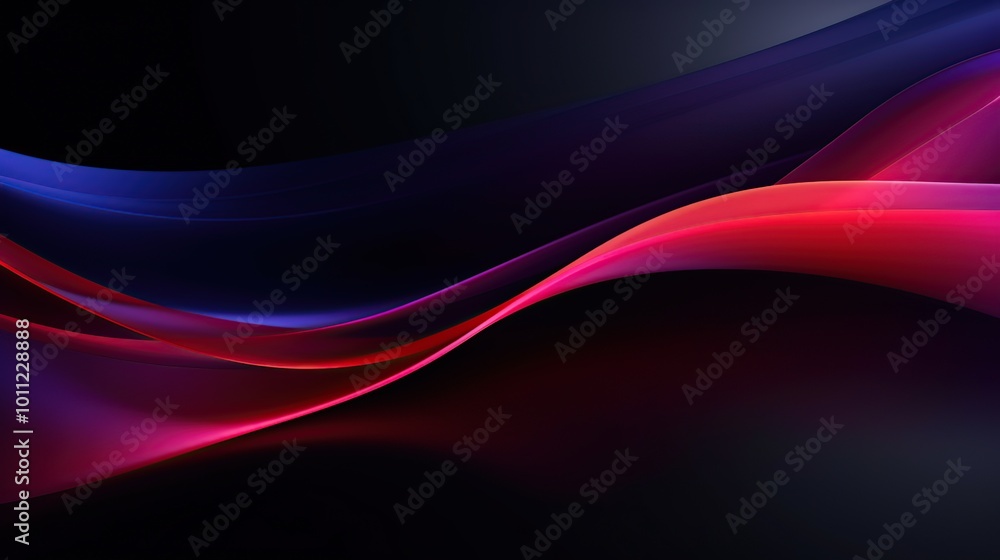Abstract colorful waves on a black background. Digital art with flowing lines and gradients. Abstract colorful waves on a black background. Digital art with flowing lines and gradients.