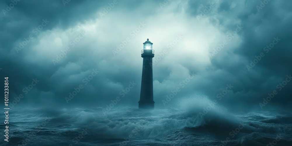 A majestic lighthouse stands tall amidst fierce waves and stormy clouds, guiding ships through tumultuous waters. A majestic lighthouse stands tall amidst fierce waves and stormy clouds, guiding ships through tumultuous waters.