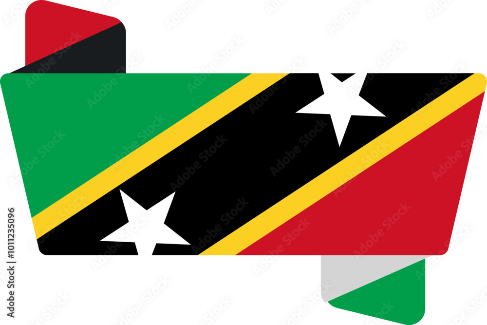 Folded Icon of SAINT KITTS & NEVIS Flag Folded Icon of SAINT KITTS & NEVIS Flag