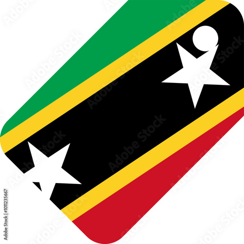 Free Download SAINT KITTS & NEVIS Flag on Price Tag - GFXLoad