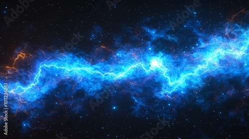 Dramatic Blue Thunder and Lightning Energy with Electric Storm Effects