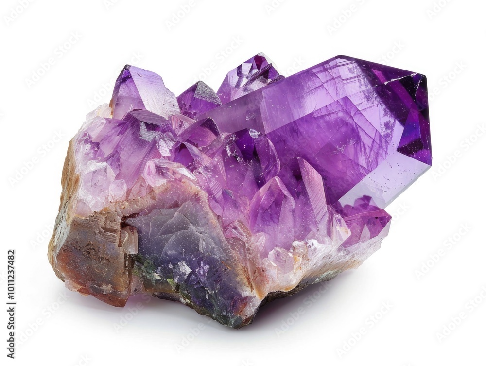 Crystal Isolated. Geology of Large Lavandula Amethyst Mineral Chunk from Brazil Crystal Isolated. Geology of Large Lavandula Amethyst Mineral Chunk from Brazil
