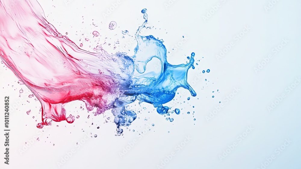Fototapeta premium colorful paint splashes on white background
